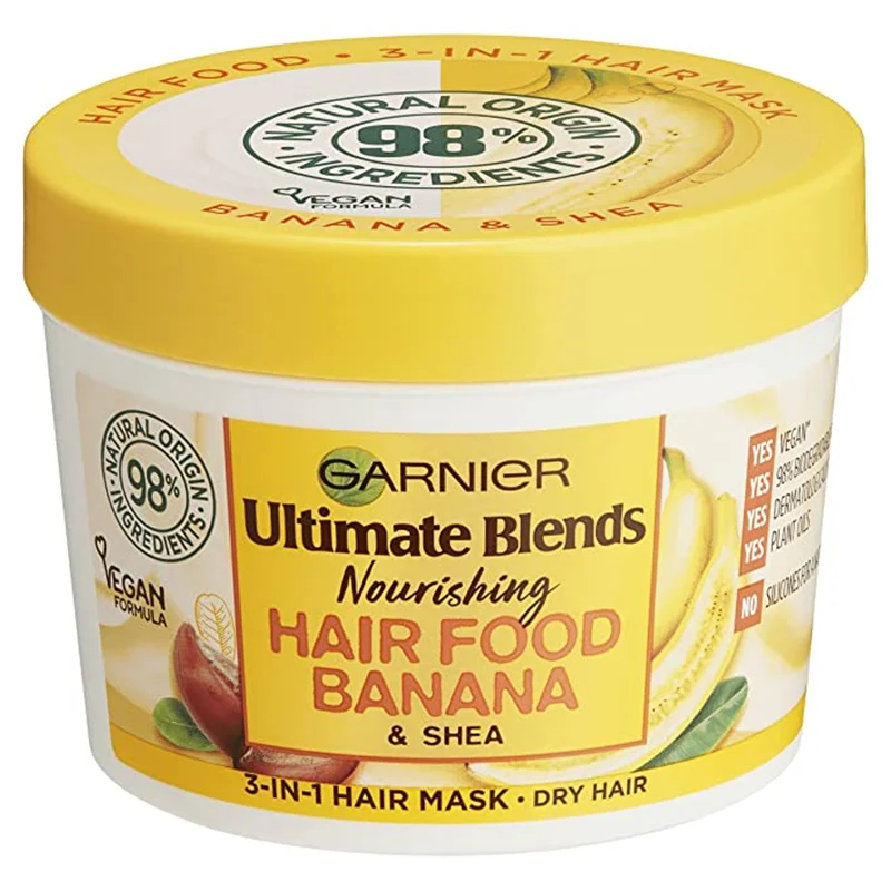 ماسک مو 3در1 موز و شی گارنیر 390میلی لیتر GARNIER hair food banana